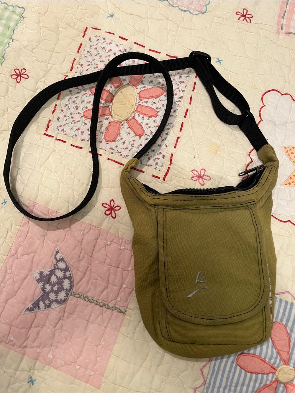 Overland Equipment Olive Green Crossbody Bag with Adjustable Strap